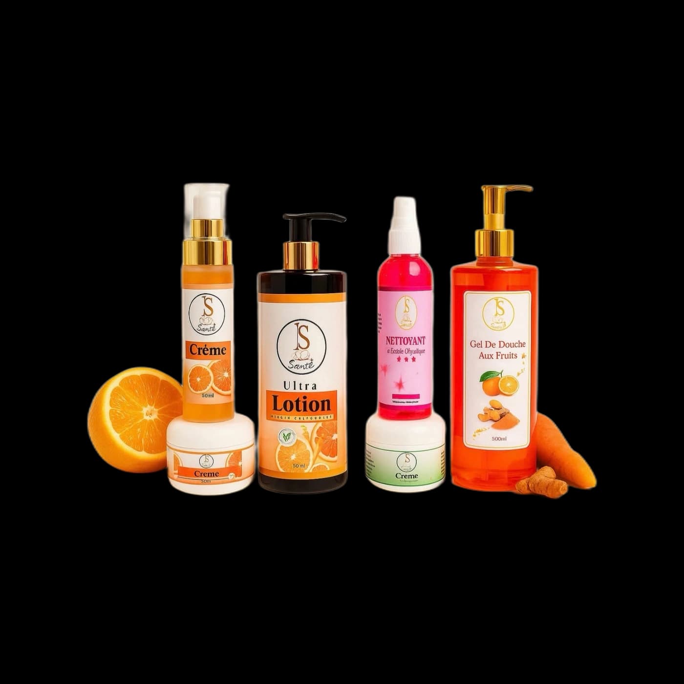 Soins Orange Lotion Gel Douche Set Taille Variable
